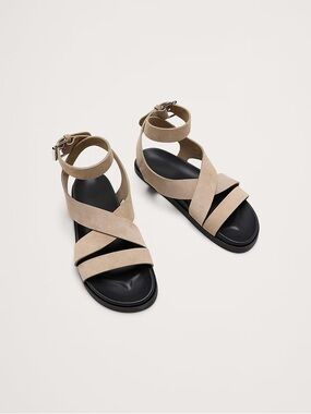 Banana Republic ITALIAN SUEDE ANKLE-STRAP SANDAL